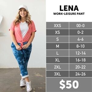 Large Lena Floral Pant- NWOT- never worn- Large- LuLaRoe